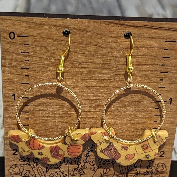 🎃Pumpkin Spice Clay Earrings NEW! - Picture 1 of 3